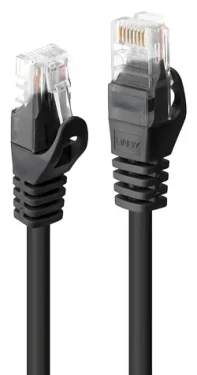 Lindy čierna / Patch kábel / Cat 6 U/UTP / RJ45-RJ45 / 3 m (48194)