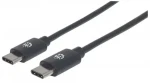 Manhattan kábel Hi-Speed USB-C samec gt; USB-C samec 0.5m / čierna (354868)