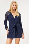 DKaren Housecoat Fibi Navy Blue tmavě modrá