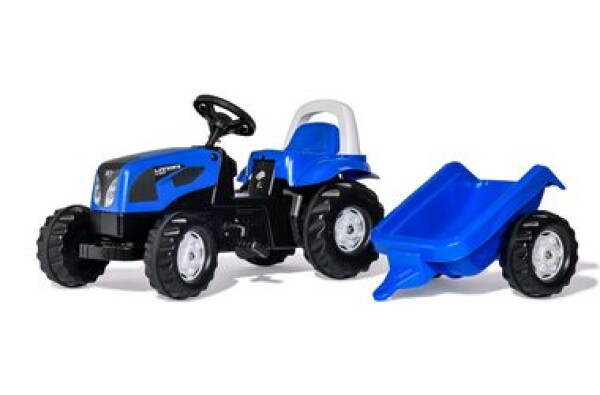 Rollytoys Šliapací traktor Rolly Kid Landini modrý s vlekom