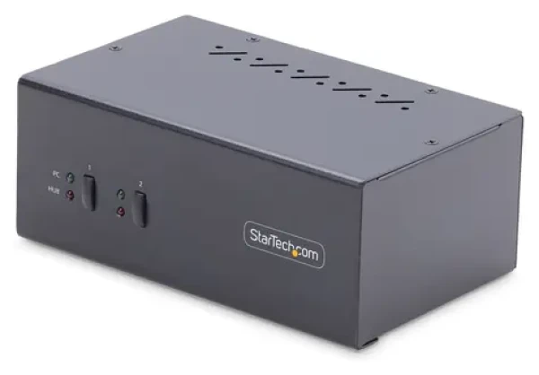 StarTech P2DD46A2 čierna / KVM prepínač / 2× PC / Dual-head / DisplayPort / 4K / USB (P2DD46A2-KVM-SWITCH)