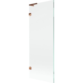 MEXEN/S - Lunar L vaňová zástena FIX 70 x 150, transparent, ružové zlato 897L-070-000-60-00