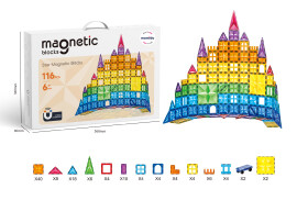Mamido Mamido Magnetická stavebnica 116 dielov Diamond Castle MT1502