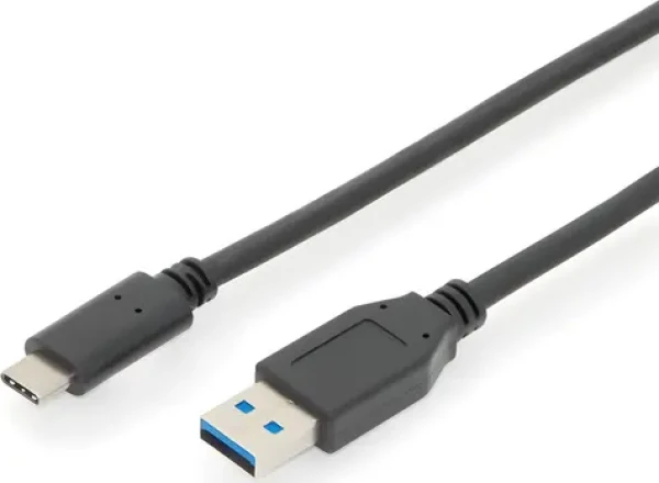 Digitus AK-300146-010-S čierna / Kábel USB-A na USB-C / 1 m (AK-300146-010-S)