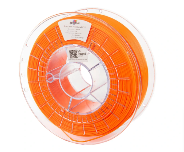 PCTG Premium filament Pure Orange 1,75 mm Spectrum 1 kg