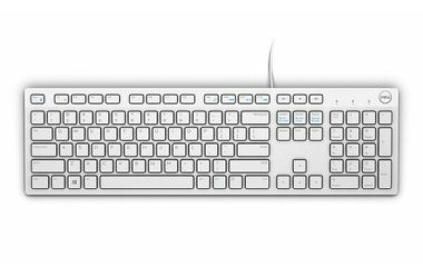 DELL KB-216 UK biela / Multimediálna klávesnica / USB (580-ADHT)