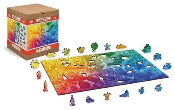 Wooden City Drevené puzzle Tropické ryby 2v1