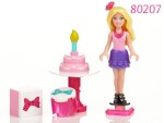 Mamido Mega Bloks BARBIE bábika kompatibilná s kockami