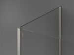 MEXEN/S - Kioto Sprchová zástena WALK-IN 110 x 95 x 40, transparent, nikel kefovaná 800-110-095-221-97-00-040