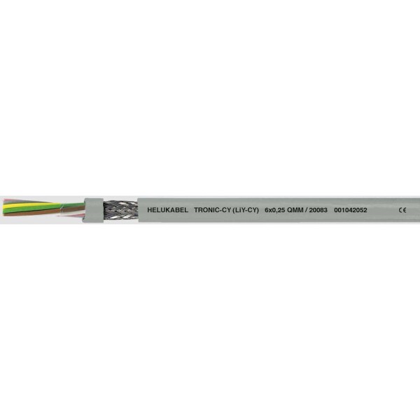 HELU 20009-500 dátový kábel LiYCY 12 x 0.14 mm² sivá 500 m; 20009-500