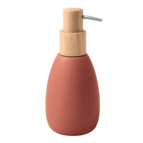Spirella Sven dávkovač mydla staro-ružový / polyresin / drevo / 260 ml (7610583218551)