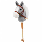 Mamido Kôň na tyči Hobby Horse so zvukmi a kolieskami 100 cm sivý