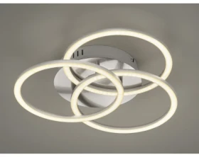 Stropné/nástenné LED osvetlenie Circle, matný nikel%