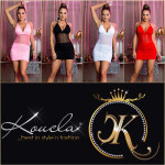 Sexy Koucla Club dress with net-applications Einheitsgroesse