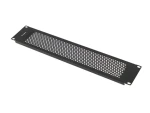 Lanberg AK-1412-B čierna / Krycí panel do racku / 19" / 2U / perforovaný (AK-1412-B)