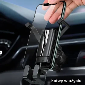USAMS ZJ058 čierna / Držiak do auta / Gravity / na ventilačnú mriežku / hliníkový (ZJ058ZJ01)