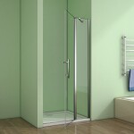 H K - Sprchové dvere MELODY B5 90 jednokrídlové s pevnou stenou 89-92 x 195 cm SE- MELODYB590SET