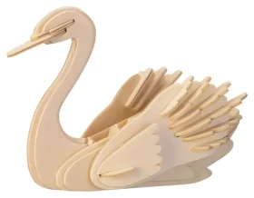 Woodcraft Drevené 3D puzzle Labuť