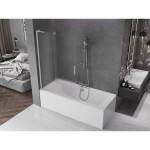 MEXEN/S - Velar L dvojkrídlová posuvná vaňová zástena 110 x 150, dekor, nikel kartáčovaný 896-110-003-31-97