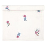 GREEN GATE Bavlnený behúň Portia White Embroidery 140 x 45 cm