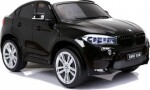 Lean Cars Elektrické autíčko BMW X6M dvojmiestne motor 2x120W batéria12V10Ah nelakované čierna