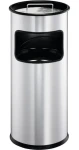 Durable Odpadkový kôš s popolníkom okrúhly strieborná / Odpadkový kôš / kov / 17 l / O26 cm (333023)