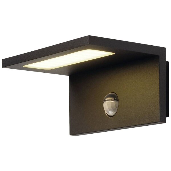 SLV ANGOLUX SENSOR 1001969 LED vonkajšie nástenné osvetlenie s PIR senzorom LED pevne zabudované LED osvetlenie 9.8 W antracitová; 1001969