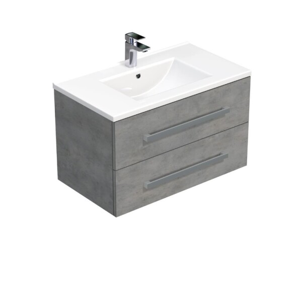 Kúpeľňová skrinka s umývadlom SAT Cube Way 80x53x46 cm betón mat CUBE46802BEMOD CUBE46802BEMOD