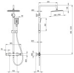 DEANTE - Therm titan - Sprchový stĺp, so sprchovou batériou, termostat NAC_D4HT