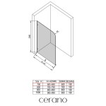 CERANO - Sprchová zástena Walk-in Orbis - Ľavá - 8 mm - biela matná, mliečne sklo - 70x200 CER-682366