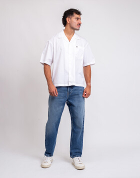 Carhartt WIP Newel Pant Blue marble used wash 32