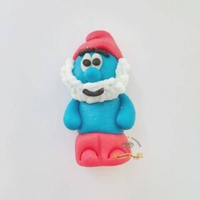Figúrka na tortu „Otecko Šmolko“, 30 g, z kokosovej hmoty, rozmery 2 × 6,5 cm - Fagos