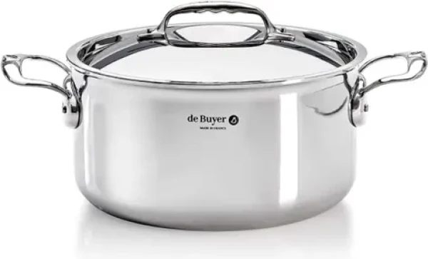 De Buyer Affinity Hrniec s pokrievkou 20 cm / 3 l / nerezová oceľ (DB3742-20)