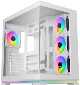 KRUX Atron bílá / PC skříň / ATX / micro-ATX / mini-ITX / ARGB / průhledná bočnice / bez zdroje (KRXD018)