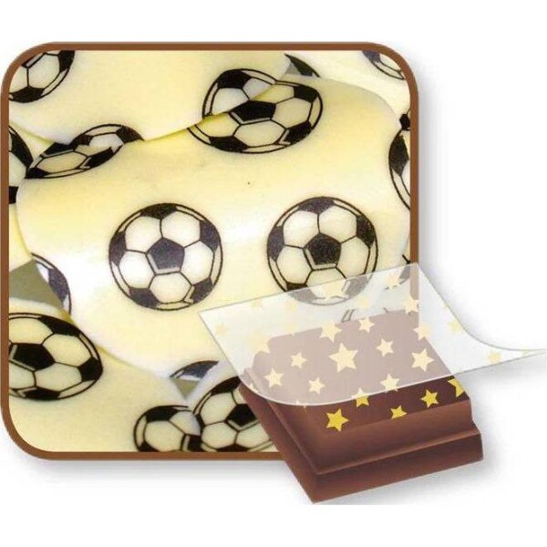 Bombasei transfer fólie Futbalové lopty tmavé 36,5 x 25 cm - dortis - dortis