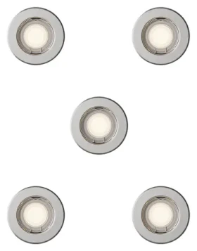 Philips Peridot nikel / Zapustené svietidlo okrúhle / GU10 / IP20 / 5 ks (SKL000509989)