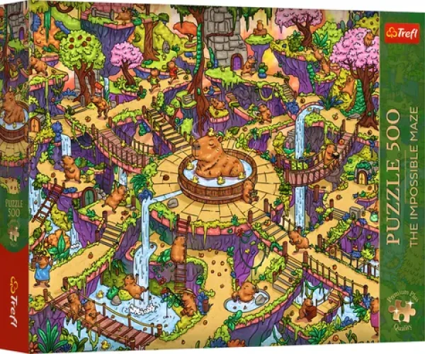 Trefl Puzzle Premium PLUS The Impossible Maze: Vtipné kapybary