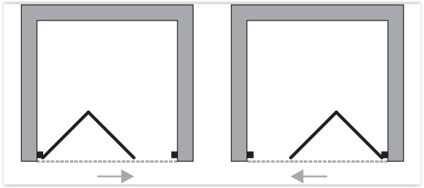 FORTE - Sprchová zástena DOMINO - Farba rámu zásteny - Plast biely, Rozmer A - 100, Smer zatváranie - Univerzálny Ľavé / Pravé, Výplň - Polystyrol 2,2 mm (acrilico), Výška - 185 BSDOM10P