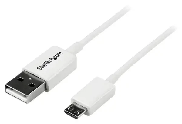 StarTech USBPAUB1MW biela / Kábel USB-A - Micro USB / USB 2.0 / 1 m (USBPAUB1MW)
