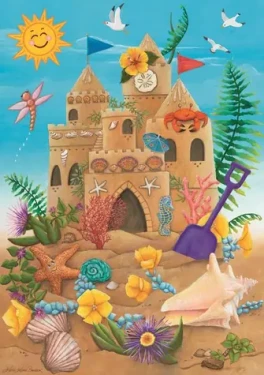 Ravensburger Puzzle: Piesočný hrad pod slnečnými lúčmi