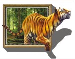 Veselá Stena Samolepka Tiger v obraze