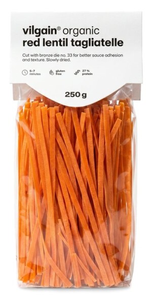 Vilgain Strukovinové cestoviny BIO – 4× Tagliatelle z červenej šošovice 250 g