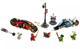 LEGO® NINJAGO® 70667 Kaiova motorka s čepeľami a Zaneov snežný automobil