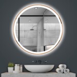 Tutumi - Zrkadlo LED 70cm meď kartáčovaná HOM-05492