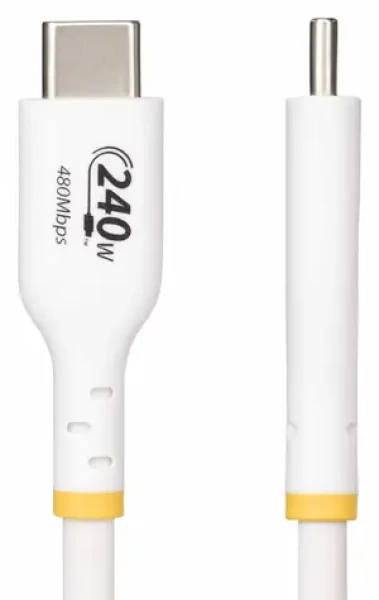 StarTech USB-C 240W PD biela / Nabíjací kábel / USB-C - USB-C / 4 m (USB2EPR4MW)