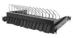 Digitus DN-97665 čierna / Výsuvná polica pre 19palcové čajky / 1U / pre 14 zariadení / oceľ (DN-97665)