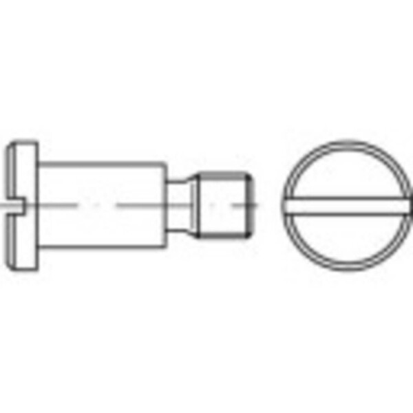 TOOLCRAFT 1063116 skrutky s plochou hlavou M5 3 mm drážka DIN 923 nerezová ocel 100 ks; 1063116