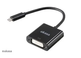 Akasa AK-CBCA09-15BK čierna / Redukcia USB-C na DVI / 15 cm (AK-CBCA09-15BK)