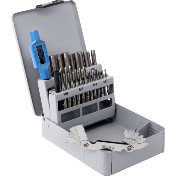 GSR 00708050 sada závitníkov 23-dielna metrický M3 - M12 DIN 352, DIN 1814 HSS-G 1 ks; 00708050