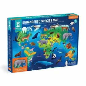 Mudpuppy Puzzle Ohrozené druhy zvierat celého sveta